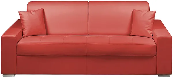 Vente-unique - EMIR Sofa Kunstleder Rot - B 223 cm94 cm x H 85 cm x L 224 cm