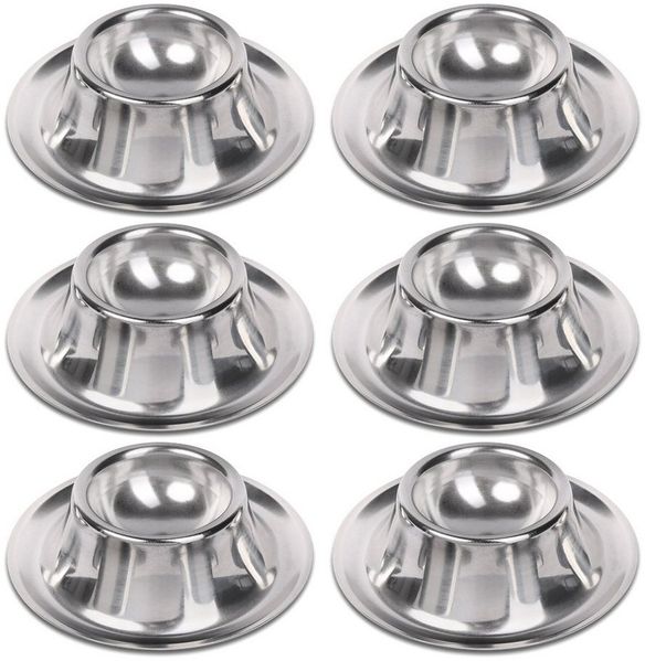Schramm Eierbecher Schramm® 6 Stück Edelstahl Eierbecher ca. 8,5x2,3 cm Eierhalter poliert stapelbar Eier Becher Egg Cup Eierständer Ständer