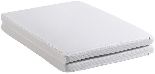 Komfortschaummatratze, Flieks, 10 cm hoch, Matratze 140x200cm faltbar in 140x100cm, weiße Bezug+weiße 23D Schwamm