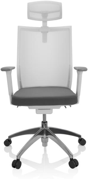 hjh OFFICE Profi Bürostuhl ASPEN WHITE PRO Stoff Grau/Weiß