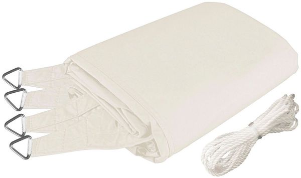 Windhager Sonnensegel Cannes Quadrat 3x3 m (gleichschenkelig), Sonnenschutz für Garten & Terrasse, UV- und witterungsbeständig, grau, 10723 Bild 3