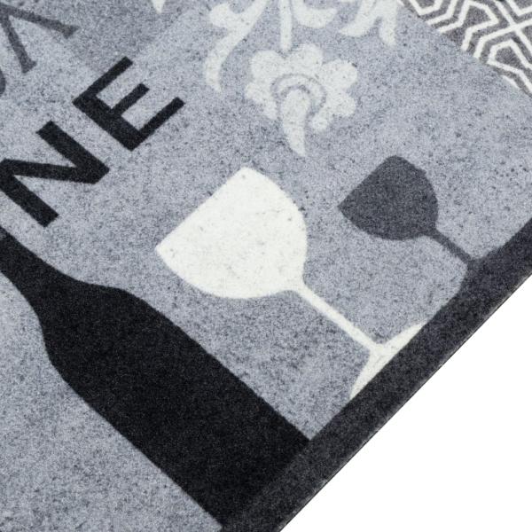 vidaXL Küchenteppich Waschbar Wein Grau 60x180 cm Samt 4005600 Bild 2