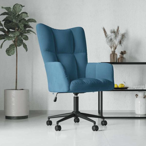 vidaXL Relaxsessel Blau Samt [328182]