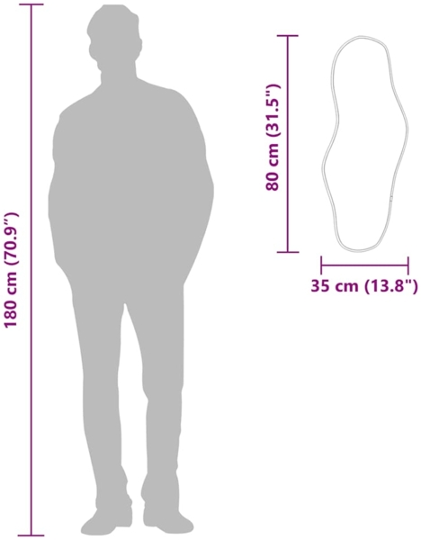 vidaXL Wandspiegel Golden 80x35 cm 348261 Bild 6