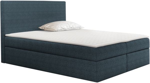 Boxspringbett Home, Blau, 200 x 200 cm