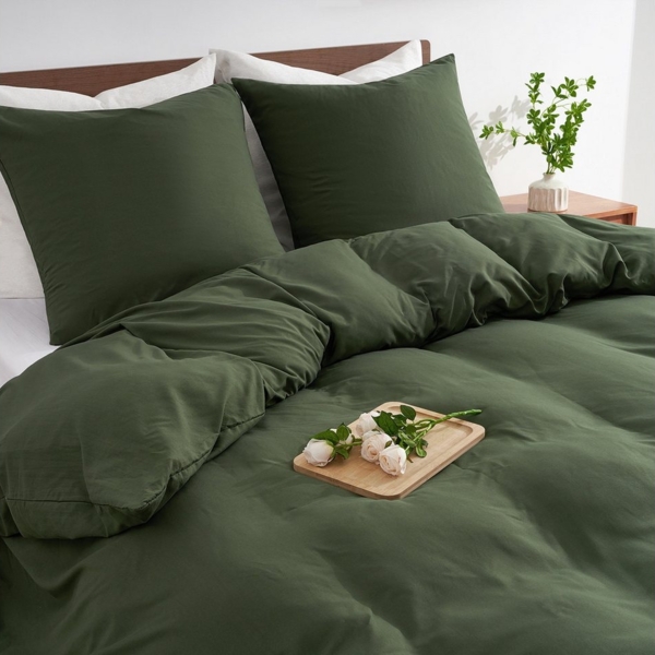 Topfinel Bettwäsche 135x200cm, Seersucker Bettwäsche-Sets, bügelfrei, allergiker, kühlende, 100% Mikrofaser, 3 teilig, Pflegeleicht, kuschelig, weich, Winter Sommer Herbst bedding set Bild 3