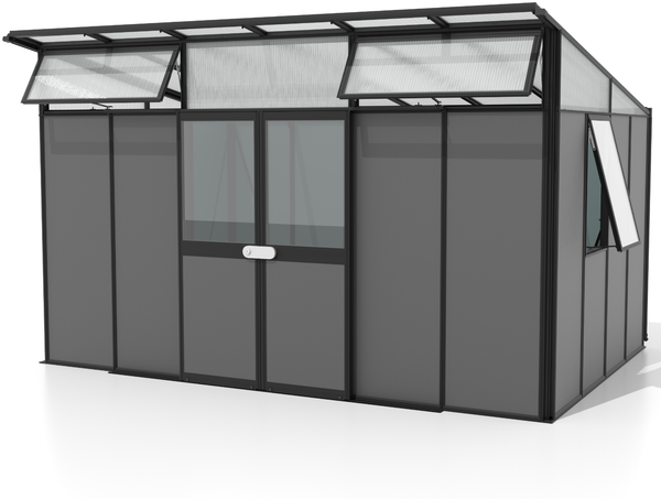 Vitavia Gerätehaus "Kosmos", schwarz / anthrazit, 11,5 m²