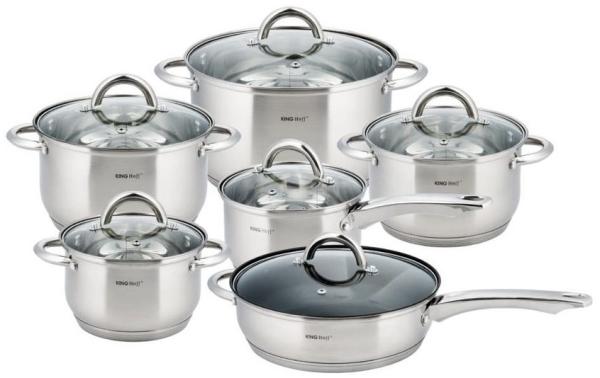 Kinghoff Kinghoff Jumbo-Silbertöpfe 12 Stück KH4450