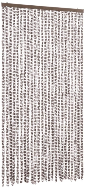 vidaXL Insektenschutz-Vorhang Taupe und Weiß 100x220 cm Chenille 325462