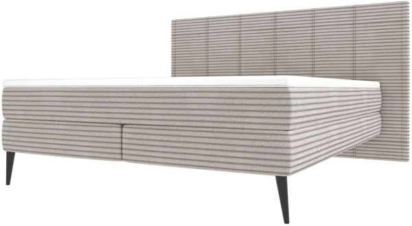 Boxspringbett Vento - Cordstoff - latte - 140x200 cm