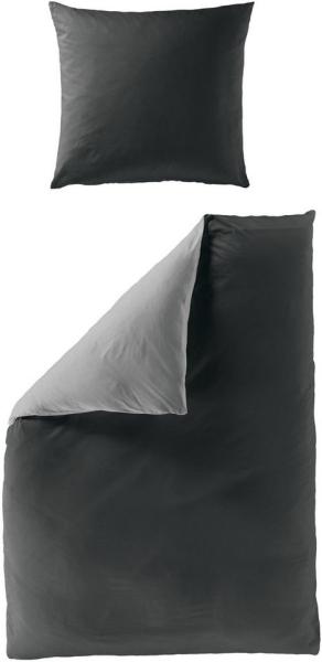 BIERBAUM Wendebettwäsche Modern Uni in Gr. 135x200, 155x220 oder 240x220 cm, Renforcé, 2 teilig, Modernes Unidesign: Schlichte, elegante Optik für jedes Schlafzimmer