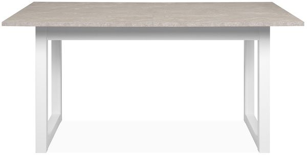 Finori Houston 80A Auszugstisch, Dekor Sandstein / weiß | Auszugstisch für Esszimmer | Maß: B x H x T ca. 160-200 x 75 x 90 cm | Zeitlos & Praktischer Auszugstisch - ausziehbar von 160 cm auf 200 cm (1 Einlegeplatte á 40 cm)