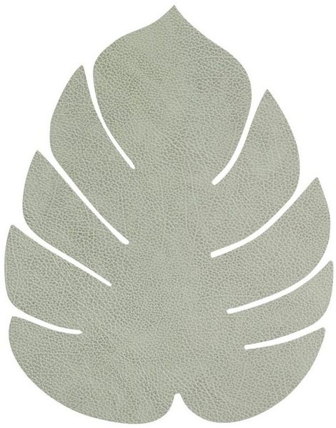 LIND DNA Platzset HIPPO Tischset Monstera Leaf L olive green 42x35, Table Mat L Monstera Leaf Hippo Olive Green