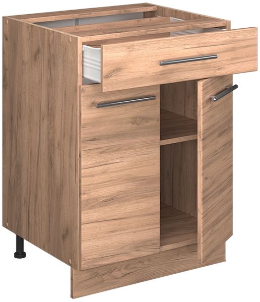 Küchenunterschrank Fame-Line Goldkraft Eiche 60 cm mit Schublade, AP Anthrazit Vicco Bild 5