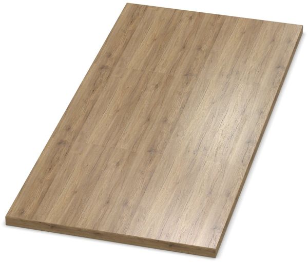 Dekor Spanplatte 19mm Tischplatte Eiche Sanremo Classic mit ABS Kante Umleimer - Größe 100 x 160 cm - Höhe 1,9 cm - Farbe Eiche Sanremo Classic Bild 4