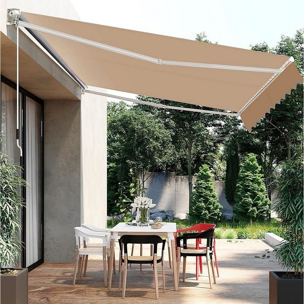 KOMFOTTEU Markise Terrassenmarkise für Sonnenschutz & Regenschutz, 245x250 cm