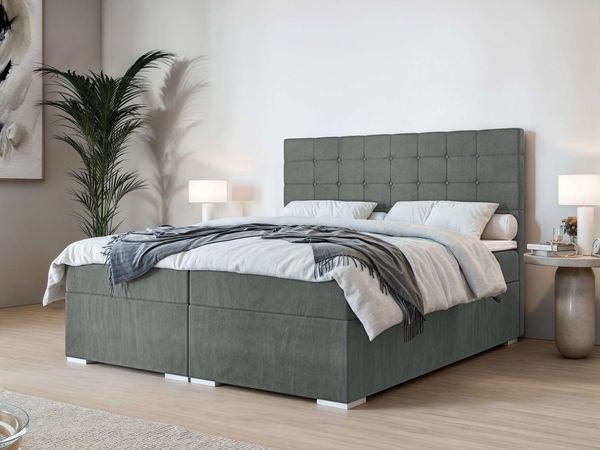 INOSIGN Polsterbett Semla mit Matratze und Topper, in 3 Breiten (140, 160 und 180 cm), Boxspringbett mit Kopfteil, Bettkasten, Matratze (BFK/TFK) und Topper