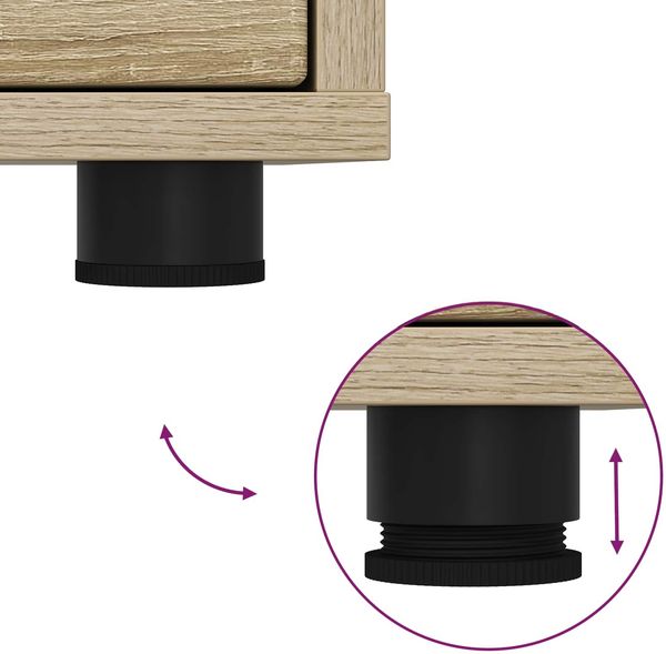 vidaXL Nachttische 2 pcs Sonoma-Eiche 30,5 x 30 x 43 cm Holzwerkstoff 888802 Bild 11