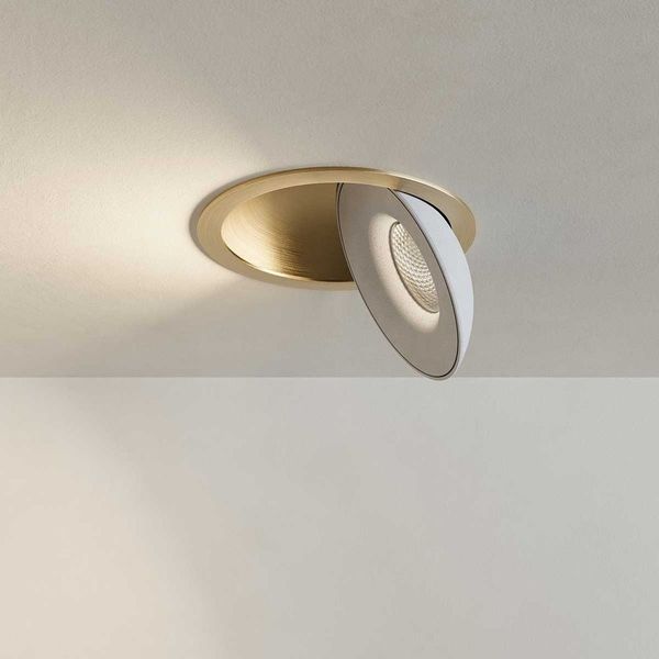 s.luce Santa Deep LED-Einbaustrahler schwenkbar & dimmbar Gold, Weiß