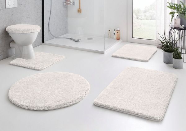 Kleine Wolke Badematte RELAX, Höhe 30 mm, rutschhemmend beschichtet, fußbodenheizungsgeeignet, Polyacryl, rechteckig, 2er-Set 55x65 cm / 70x120 cm, Badteppich, Uni Farben, rechteckig, rund & als Set erhältlich