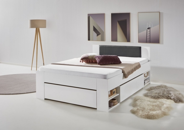 Relita Stauraumbett Stefan mit großen Schubladen u. Nako auf Rollen, inkl. Latten, mit komfortabler Liegehöhe, in 2 Breiten und 2 Farben erhältlich Bild 5