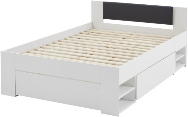 Relita Stauraumbett Stefan mit großen Schubladen u. Nako auf Rollen, inkl. Latten, mit komfortabler Liegehöhe, in 2 Breiten und 2 Farben erhältlich Bild 2