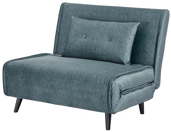 riess-ambiente Relaxsessel SMART MULTIFUNCTION 100cm petrol - Samt, Bettfunktion, mit Kissen (Einzelartikel, 1-St), ausziehbare Schlafgelegenheit - ideal für Wohn- oder Gästezimmer Bild 2
