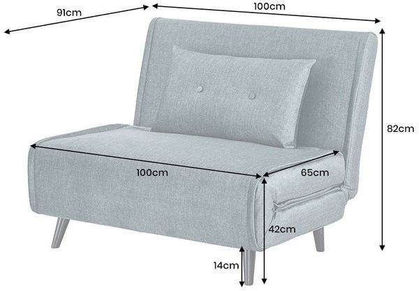 riess-ambiente Relaxsessel SMART MULTIFUNCTION 100cm petrol - Samt, Bettfunktion, mit Kissen (Einzelartikel, 1-St), ausziehbare Schlafgelegenheit - ideal für Wohn- oder Gästezimmer Bild 3