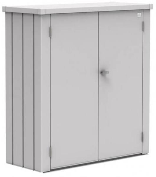Biohort Terrassenschrank Romeo M: 132 x 57 x 140 (b x t x h) cm, silber-metallic