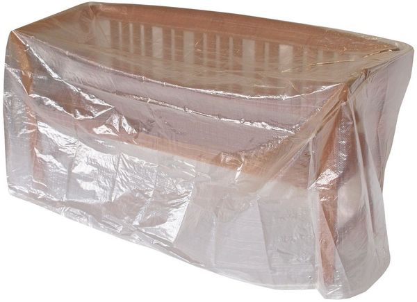 Abdeckhaube Bank 2-sitzer 134cm, PE transparent