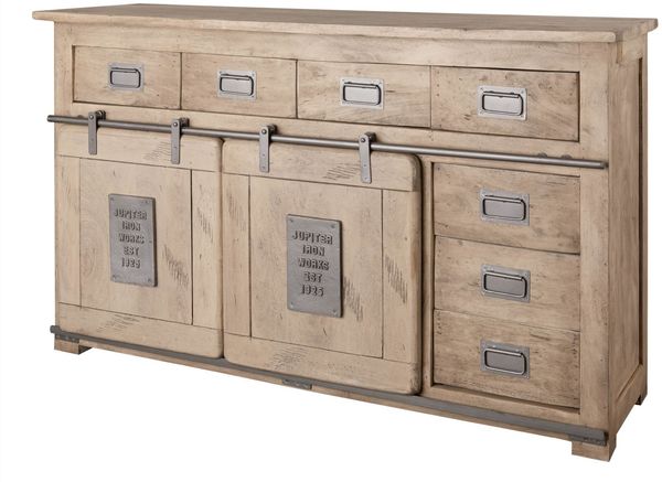 Sideboard Mango 150x45x90 whitewash lackiert RAILWAY #320