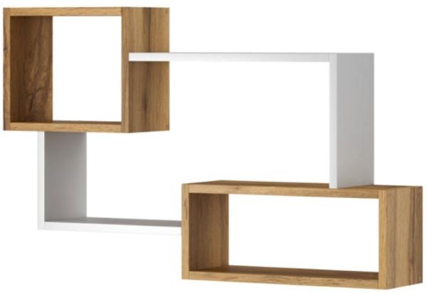 Wandregal Trio Hängeregal 87x18x54cm Wotan Eiche weiß