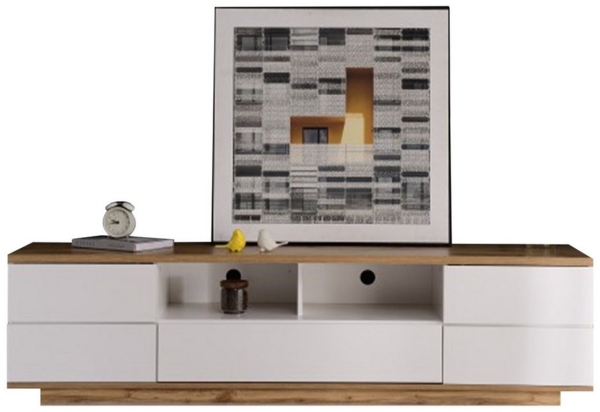 Merax Lowboard Landhaus Altholzoptik, Fernsehtisch TV Board, TV- Lowboard aus Holz, Breite 180 cm