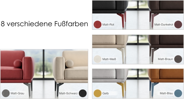 Sofanella Eckcouch SALERNO Leder Polsterecke Sofalandschaft in Schwarz S: 247 x 157 Breite x 97 Tiefe Bild 2