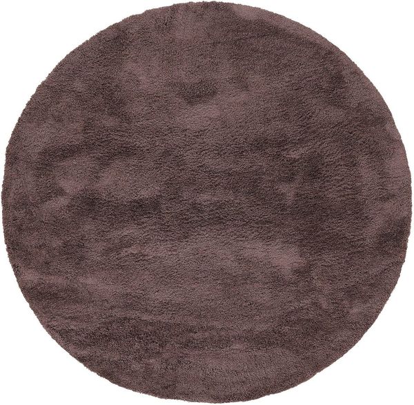 carpetfine Teppich Silky, rund, Höhe: 20 mm, Shaggy, Langflor, uni, besonders weich, handarbeit