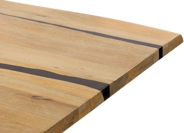 Baumtisch Mango 240x100x76 natur lackiert / Epoxid schwarz, U-Beine anthrazit matt EPOXY Bild 6
