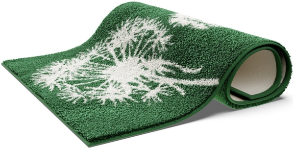 Grund Badematte Pusteblume, Badvorleger, Badezimmer Teppich, sehr weich, Höhe 20 mm, rutschhemmend beschichtet, fußbodenheizungsgeeignet, schnell trocknend, Polyacryl, halbrund, weiche Haptik, auch als 2-teiliges Set erhältlich, Made in Europe Bild 3