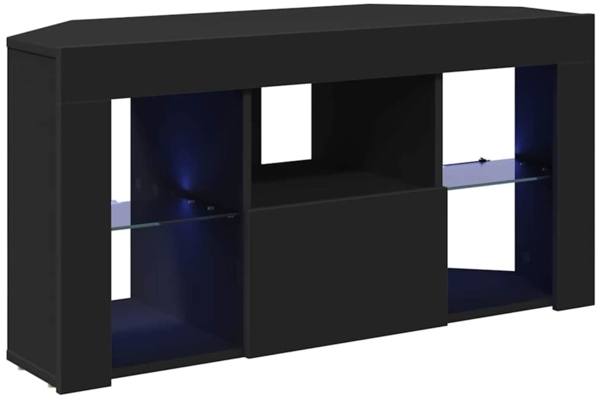 vidaXL Eck-LED-TV-Schrank Schwarz 100 x 40 x 50 cm Holzwerkstoff 889796