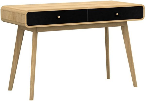 Schreibtisch >Janne< 2 Schubladen, in Eiche - 120x79x50cm (BxHxT)