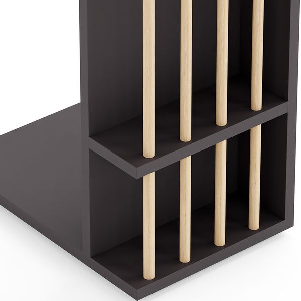 Beistelltisch Siikainen 65x44x29 cm Schwarz [en. casa] Bild 4