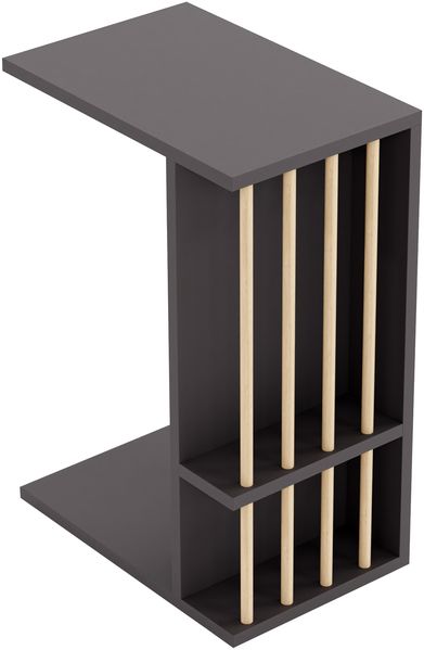 Beistelltisch Siikainen 65x44x29 cm Schwarz [en. casa] Bild 2