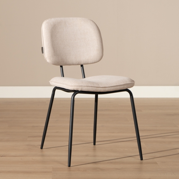 Bronx71 Esszimmerstuhl Ivar recycelter Stoff beige