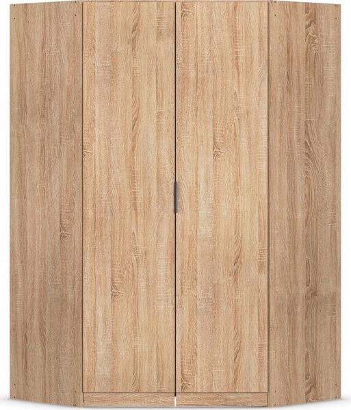 Rauch Möbel Lagoa, Kleiderschrank, Eckschrank, Garderobe für Schlafzimmer, Kinderzimmer, Jugendzimmer 2-türig, Farbe Eiche Sonoma, Holz, Breite 117