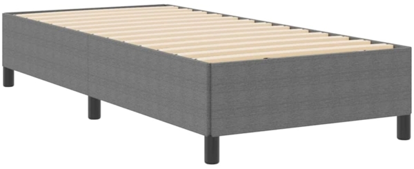 vidaXL Bettgestell Hellgrau 80 x 200 cm Cordstoff 42006937
