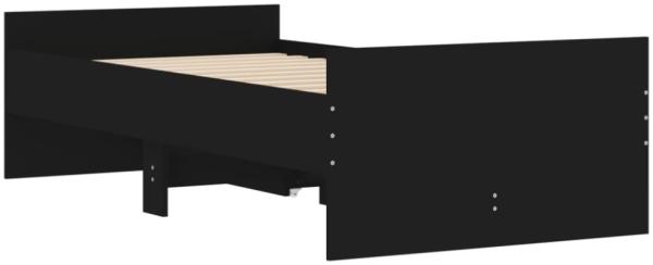vidaXL Bettgestell mit Schubladen Schwarz 90x200 cm 3207372 Bild 7