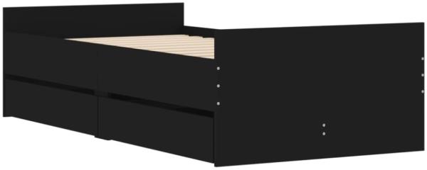 vidaXL Bettgestell mit Schubladen Schwarz 90x200 cm 3207372 Bild 10