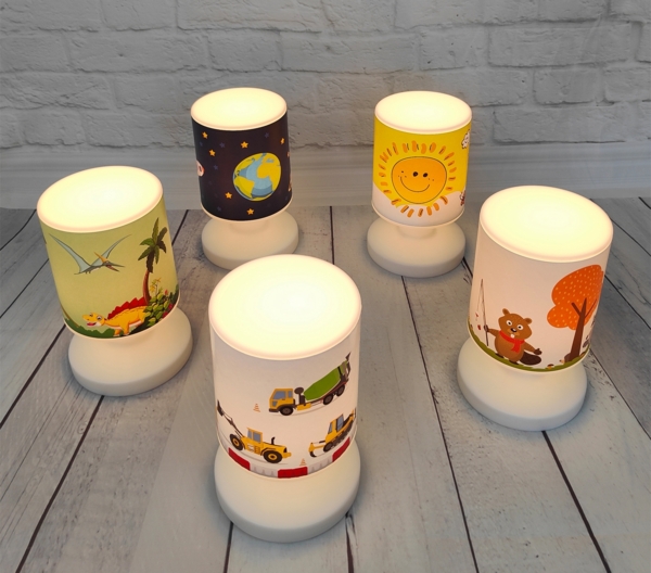 LED Akku Tischleuchte Motiv Sonne und Schmetterling per USB aufladbar, Höhe 20cm Bild 8