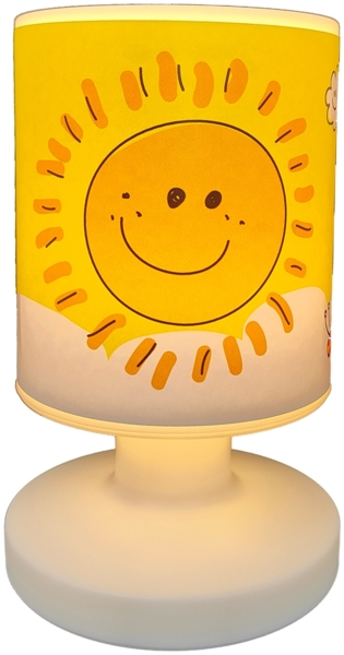 LED Akku Tischleuchte Motiv Sonne und Schmetterling per USB aufladbar, Höhe 20cm Bild 3