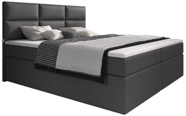 Boxspringbett Carre mit USB 120x200 H2 Grau