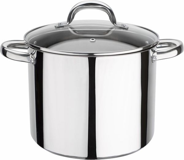 GSW Gemüsetopf Montreal 24cm, Rostfreier Stahl, Silber/Durchsichtig